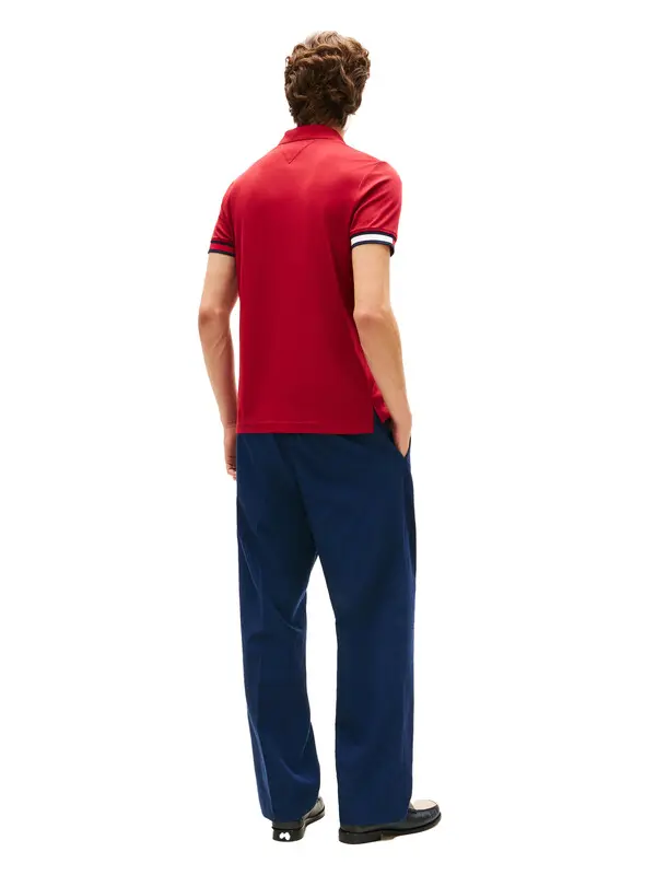 Slim Fit Interlock Knit Tipped Polo Shirt 2 Image