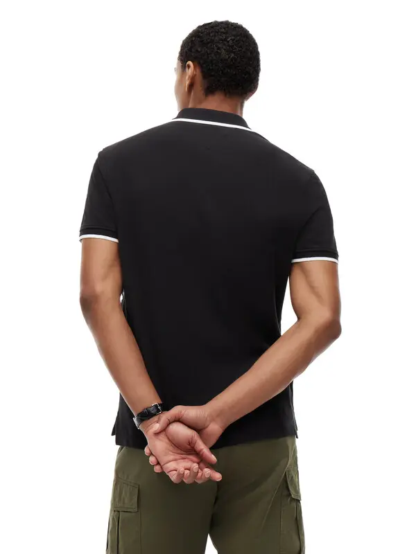 Regular Fit Tipped Cotton Piqué Polo 1 Image
