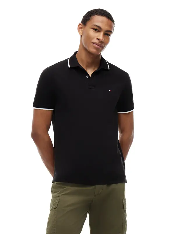 Regular Fit Tipped Cotton Piqué Polo 3 Image
