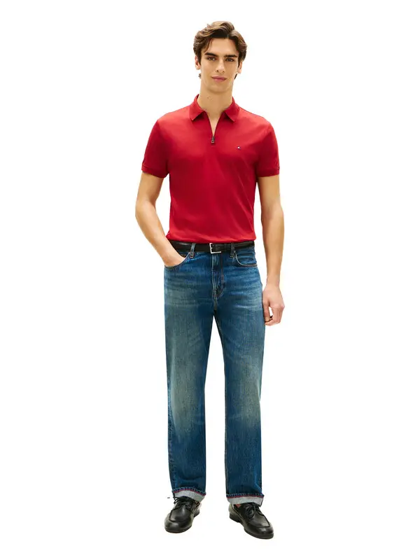 Half-zip Interlock Short Sleeve Polo 3 Image