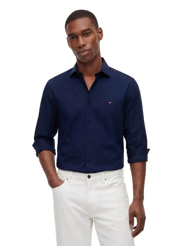 Slim-Fit Stretch Poplin Shirt 3 Image
