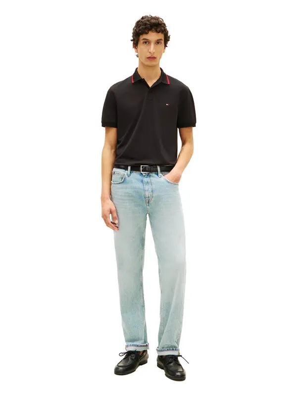 TH Flag Performance Tipped Polo Shirt  3 Image