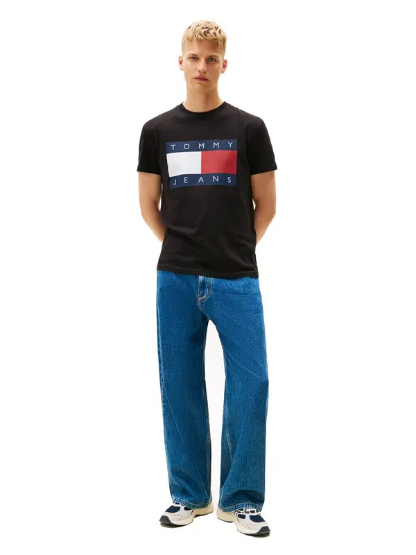 Flag Badge Jersey Crew Neck T-Shirt 1 Image