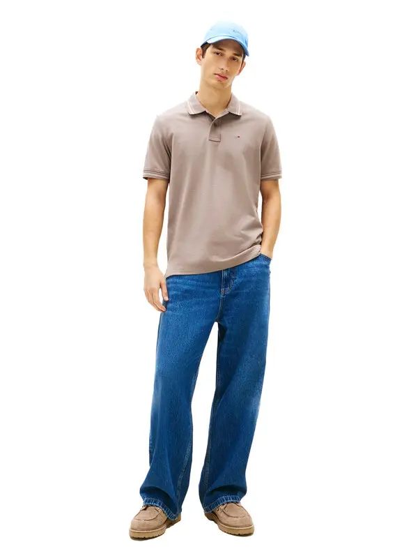 Tommy Flag Regular Fit Tipped Polo Shirt 1 Image
