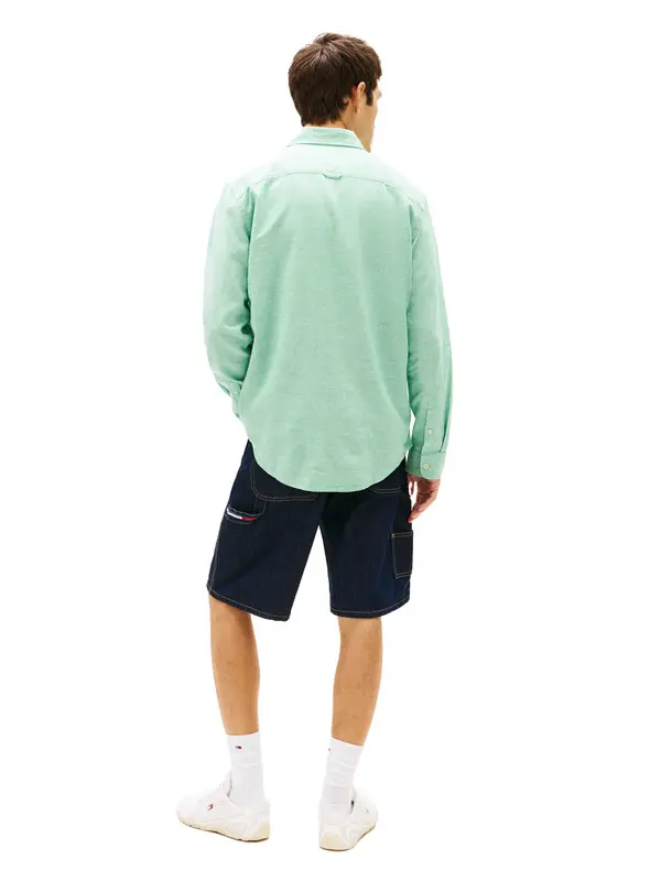 Linen Blend Long Sleeve Shirt 1 Image