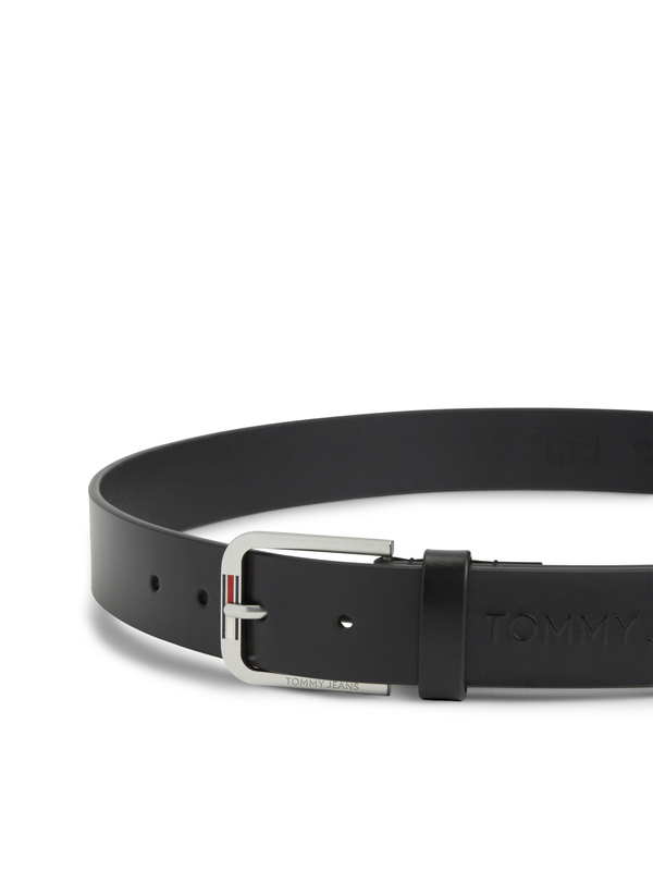 Embossed Logo Leather Belt 3 Image