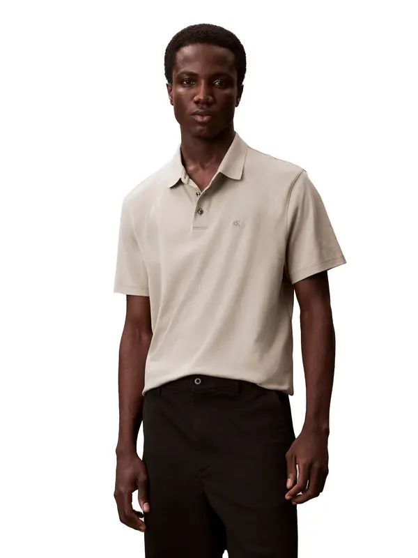 Tonal Monogram Zip Short Sleeve Polo 2 Image