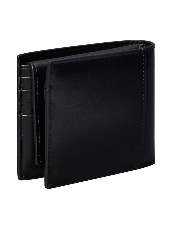 Metal Logo Leather Trifold Wallet 1 Image