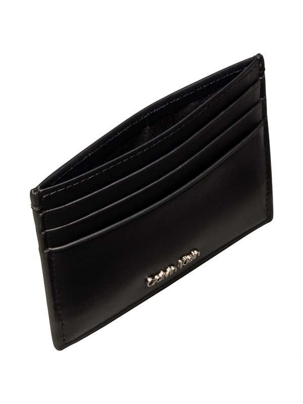 Metal Logo Leather Card Holder 1 Image