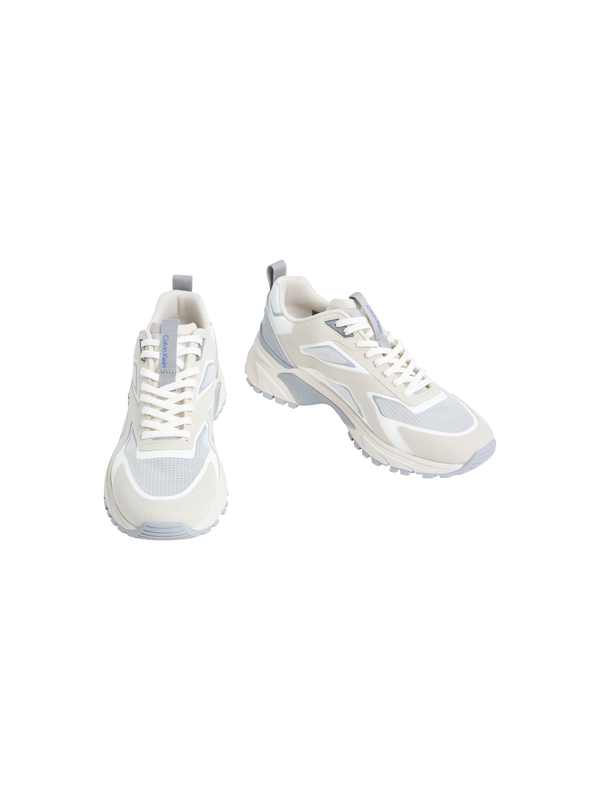 Mixed Material Retro Chunky Sneakers 3 Image