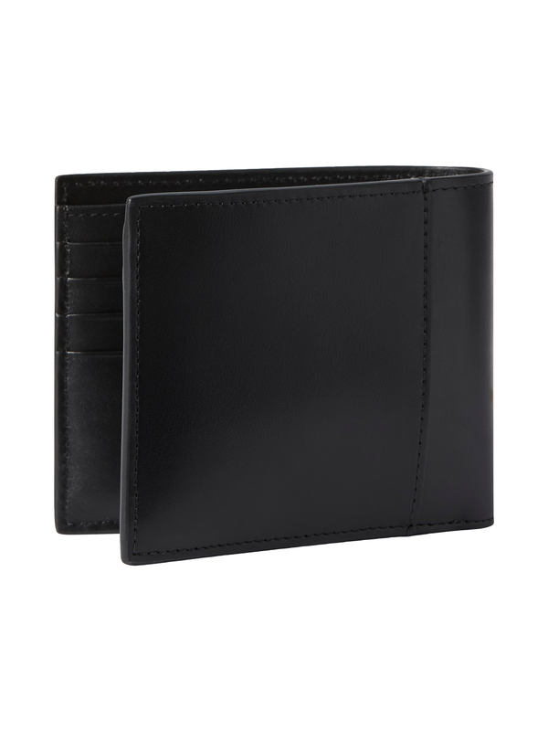 Embossed Logo Leather Trifold Wallet 2 Image