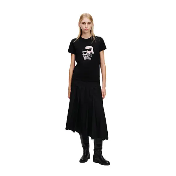 Shimmering Ikon Sketch Karl&Choupette Short Sleeve T-shirt 2 Image