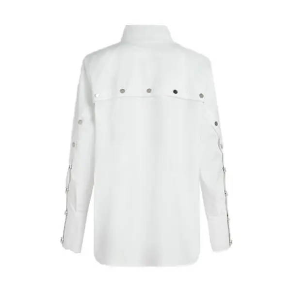 Studded Back Long Sleeve Poplin Shirt 1 Image