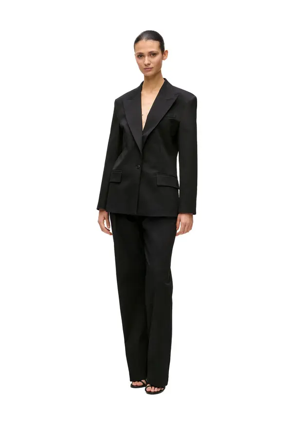 Pleated Wide-Leg Trousers 1 Image