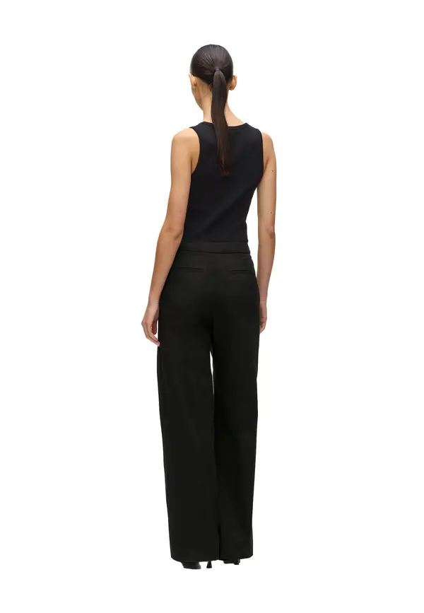 Pleated Wide-Leg Trousers 2 Image