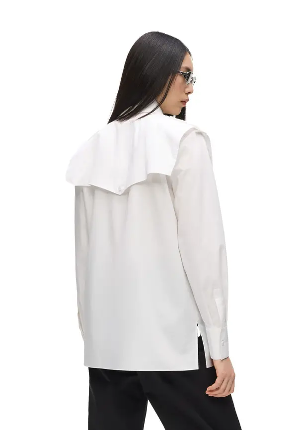 Relaxed Fit Cape-Detail Poplin 2 Image