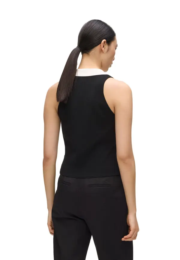 Tailored Fit Sleeveless Halter-neck Waistcoat 1 Image
