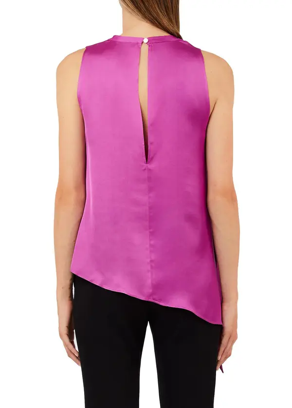 Sleeveless Top with Side-Tie Knot Detail 1 Image