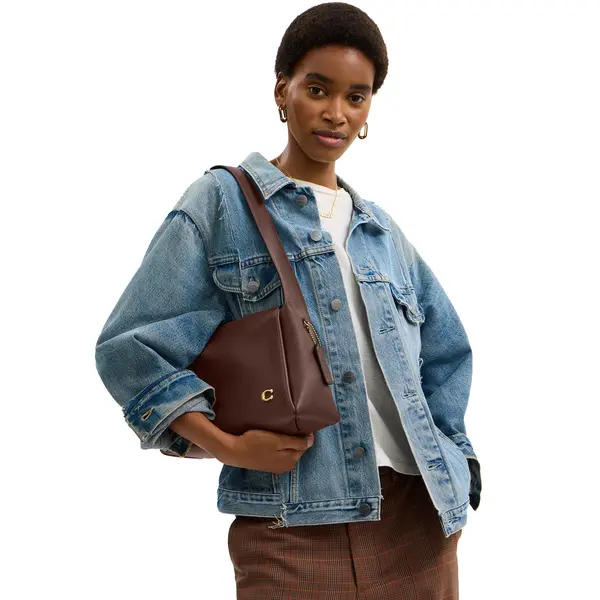 Lola Polished Pebbled Leather Shoulder Bag 3 Image