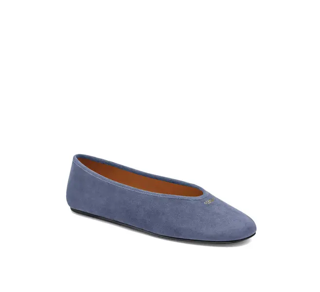 Houston Suede Round Toe Ballerina 2 Image