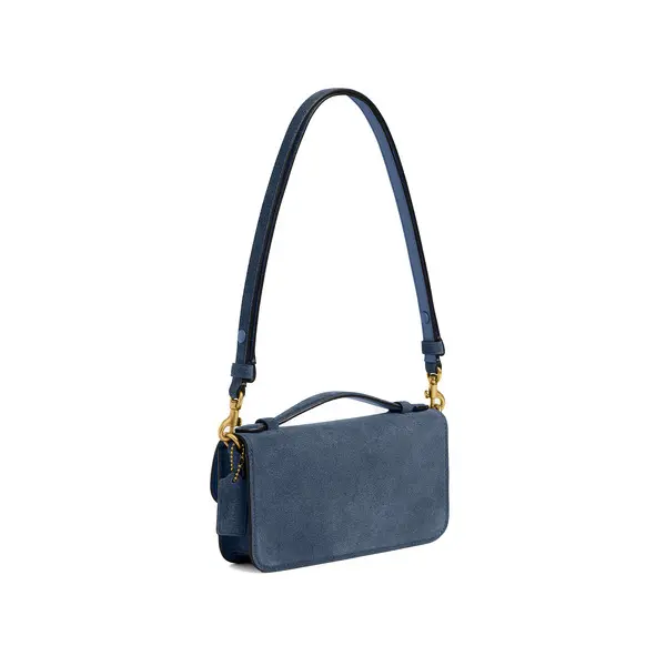 Elora Top Handle Suede Flap Crossbody Bag 3 Image