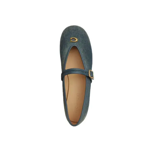 Loved Denim Round Toe Mary Jane Ballerina 1 Image