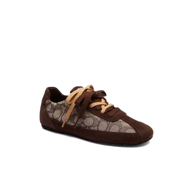 Signature Jacquard Suede Soft Retro Sneakers 2 Image