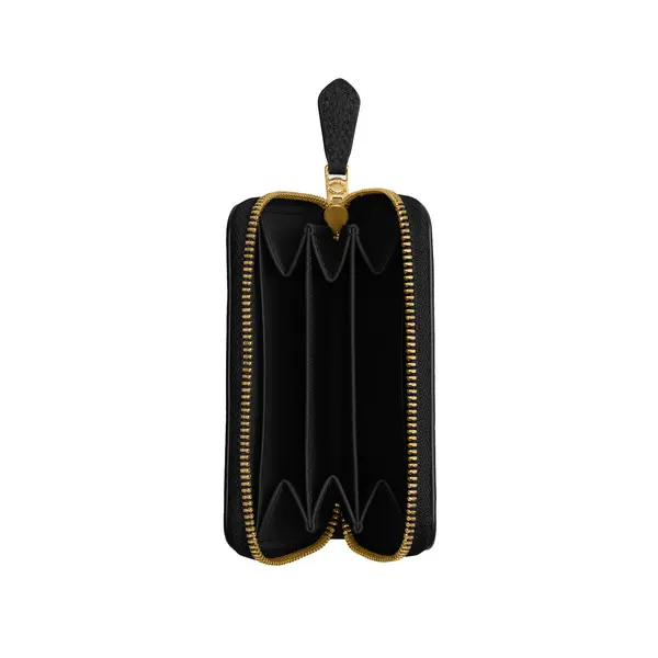 Essential Small Zip Around Pebbled Leather Card Case 1 Image