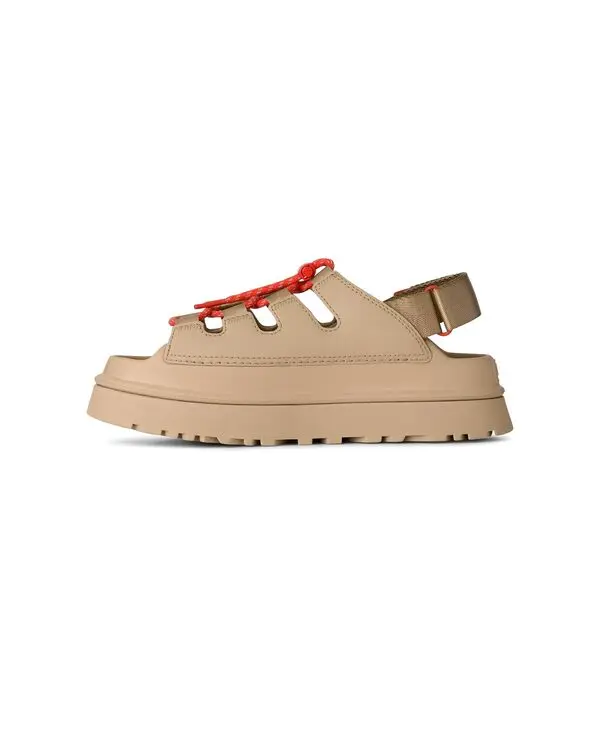 GoldenGlow Toggle Suede Sandals 2 Image