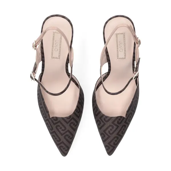 Monogram Pointed-Toe Slingback Pump 2 Image