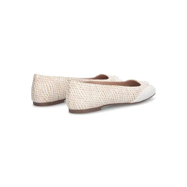 Woven Raffia Ballerinas with Patent Toe 2 Image