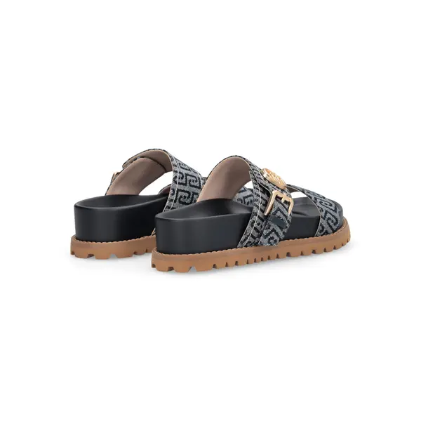 Monogram Jacquard Chunky Buckled Platform Slide 3 Image