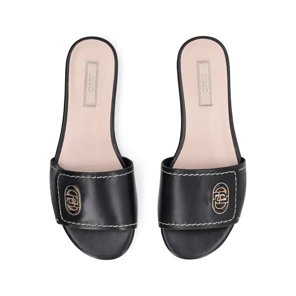 Flat Slides with Gold Logo Hardware 1 Image