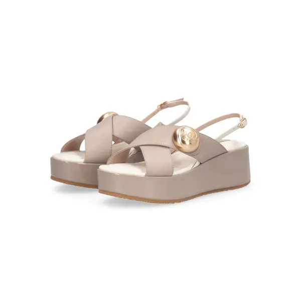 Criss-Cross Platform Slingback Sandal 1 Image