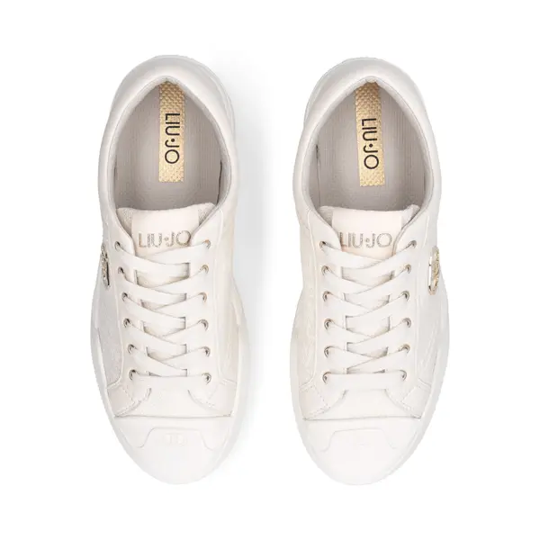 Low-Top Sneakers with Tonal Overlays and Gold Logo Detail 2 Image