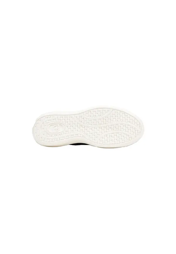 Platform Leather Sneakers with Gold Metallic Trim 2 Image