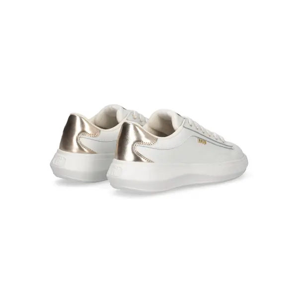 Platform Sneakers with Metallic Gold Heel Detail 2 Image