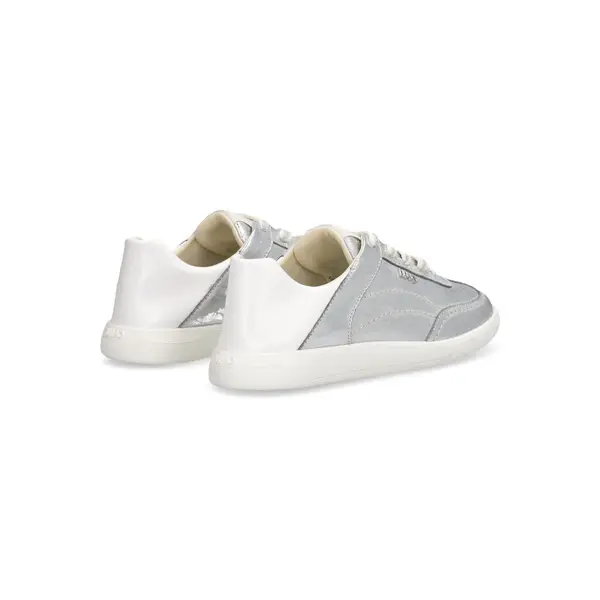 Crinkled Leather-Effect Lace-Up Sneakers 3 Image