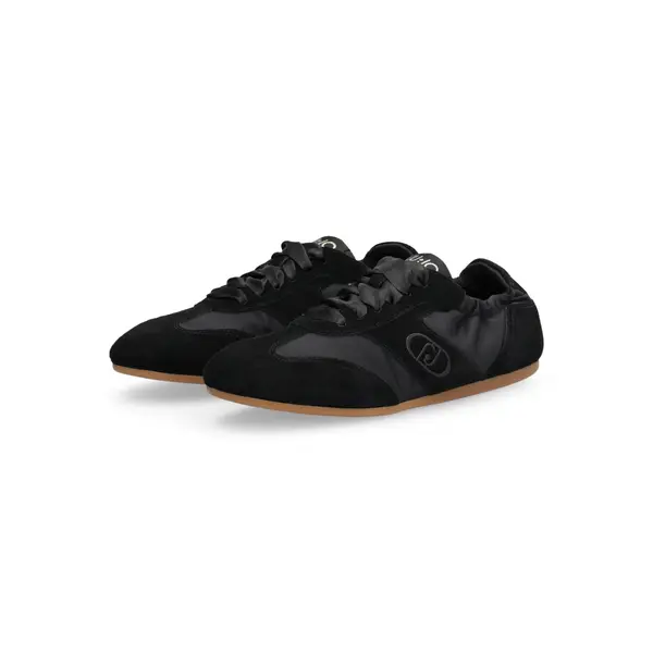 Suede and Satin-Finish Sneakers 2 Image