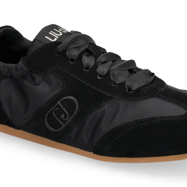 Suede and Satin-Finish Sneakers 3 Image