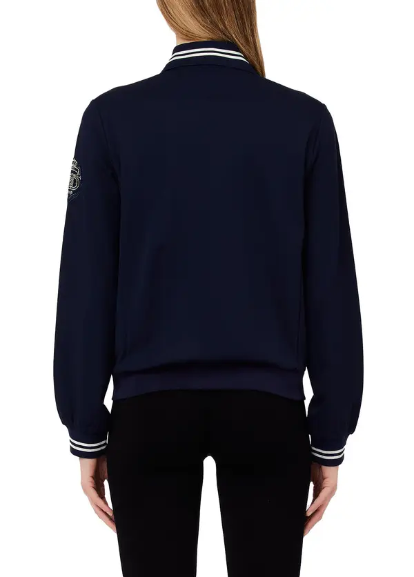 Regular Fit Interlock Sporty Zipped Lightweight Jacket 2 Image