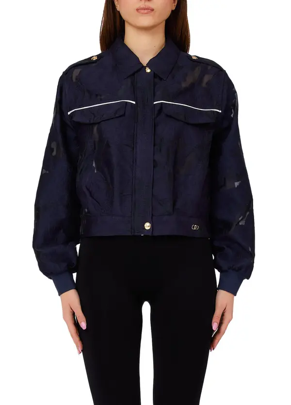 Organza Jacquard Cropped Jacket 2 Image