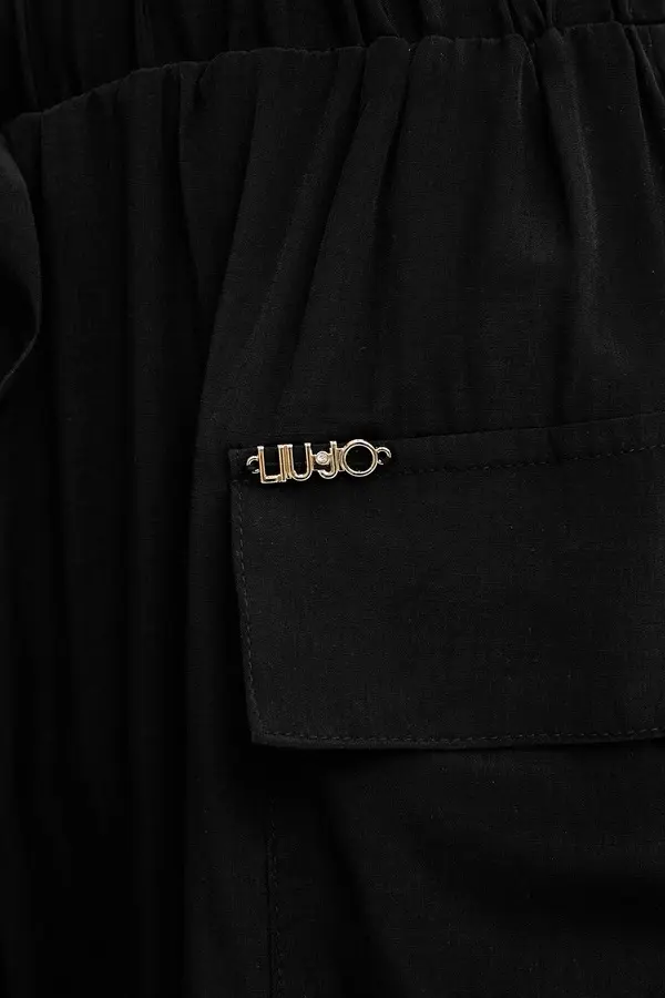 Satin-Finish Cargo Shorts With Drawstring Waist 2 Image