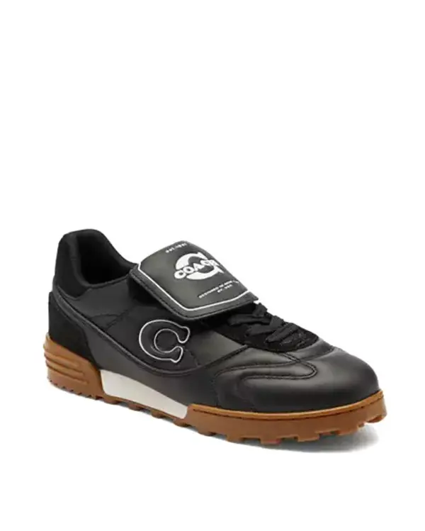 Leather and Suede Low-Top Sneakers 1 Image