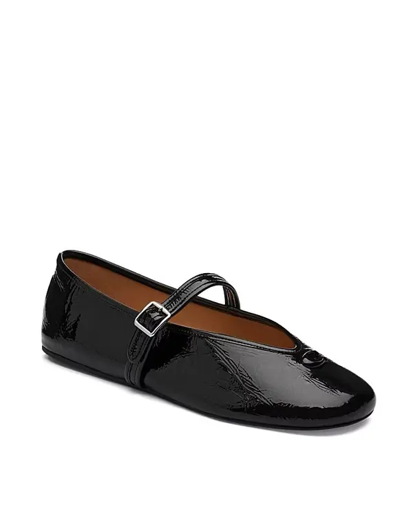 Crinkle Patent Leather Sculpted C Soft Mary Jane Ballerinas 3 Image