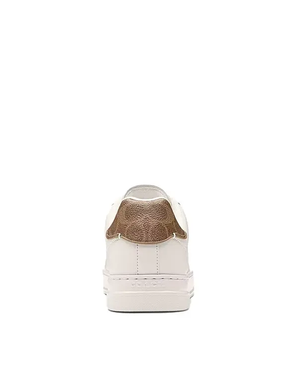 Leather and Signature Coated Canvas Low-Top Court Sneakers 2 Image