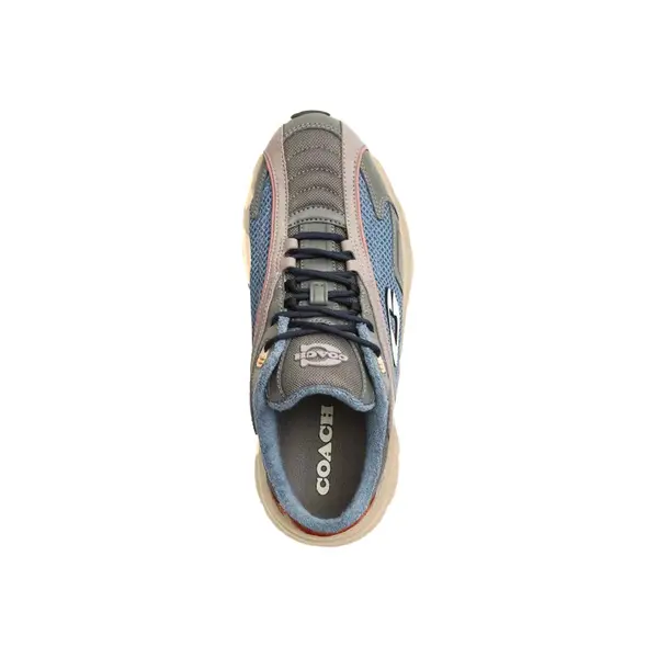 Leather and Mesh Bolt Runner Sneakers 2 Image