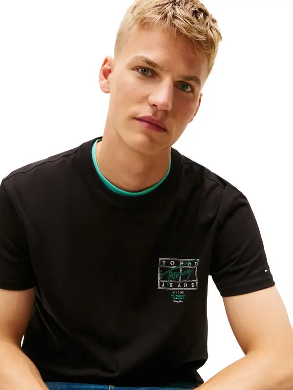 Signature Back Logo Crew Neck T-Shirt 2 Image