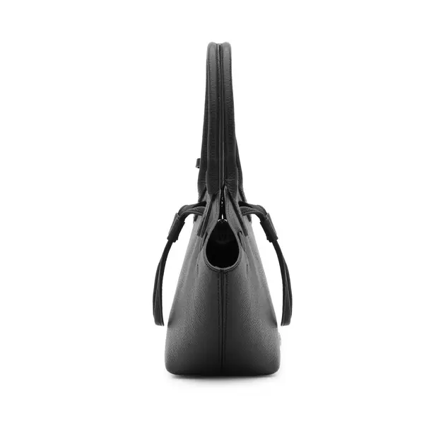 Grained Leather Drawstring Tote Bag 1 Image