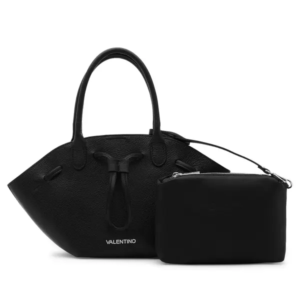 Grained Leather Drawstring Tote Bag 2 Image